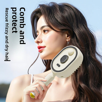 Electric Mist Hair Care Comb with Red Light and Self-Cleaning