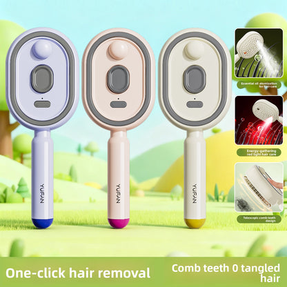 Electric Mist Hair Care Comb with Red Light and Self-Cleaning